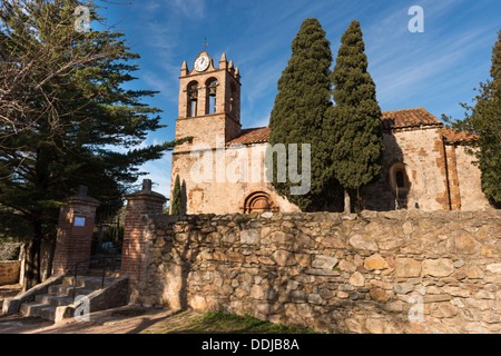 Santa Maria del Mercadal (Sainte Marie du Marché), Castelnou, Pyrénées-Orientales, Languedoc-Roussillon, Frankreich Stockfoto
