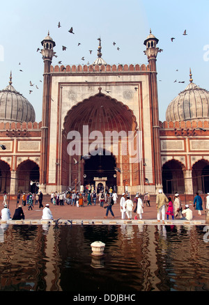 Jama Masjid, Alt-Delhi, Indien Stockfoto