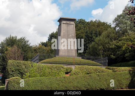 Das Hannover-Denkmal an die Schlacht von Waterloo Schlachtfeld in der Nähe von Mont-Saint-Jean, Belgien. Stockfoto