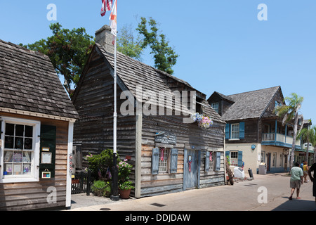 Älteste Holz Schulhaus in den USA im historischen St. Augustine, Florida Stockfoto