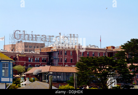 Ansicht des Ghirardelli Square in San Francisco Stockfoto