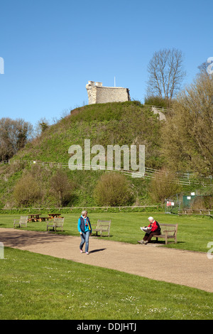 Clare Country Park und Clare Castle ruins, Clare, Suffolk, East Anglia UK Stockfoto