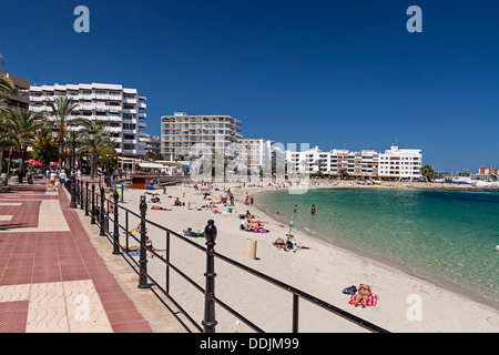 Promenade in Santa Eularia des Riu, Ibiza, Spanien Stockfoto