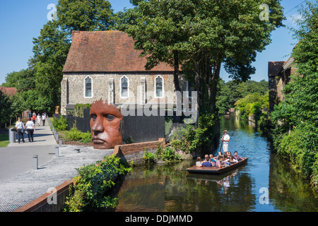 Fluss Reise Tour Stour Canterbury Blackfriars Kloster Stockfoto