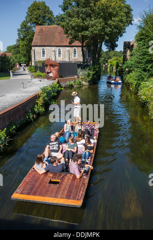 Fluss Reise Tour Stour Canterbury Blackfriars Kloster Stockfoto