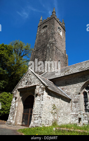 Die Kirche St. Nonna in das Dorf Altarnun auf Bodmin Moor in Cornwall Stockfoto