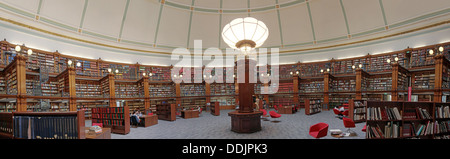 Liverpool Zentralbibliothek Picton Lesung Zimmer panorama Stockfoto