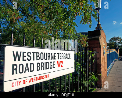 Detail der Westbourne Terrasse Straßenbrücke, klein-Venedig, North West London, England, Vereinigtes Königreich Stockfoto