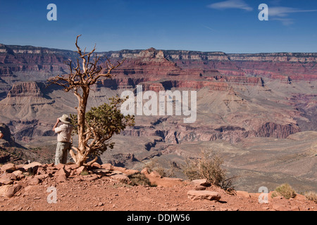 Der Blick von Cedar Ridge auf dem Kaibab Trail, Grand Canyon Nationalpark in Arizona Stockfoto