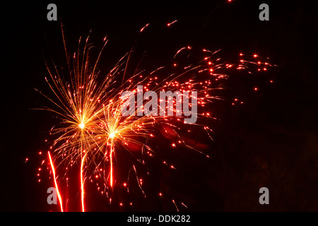 Feuerwerk, mitten im Winter-Karneval, Octagon, Dunedin, Südinsel, Neuseeland Stockfoto