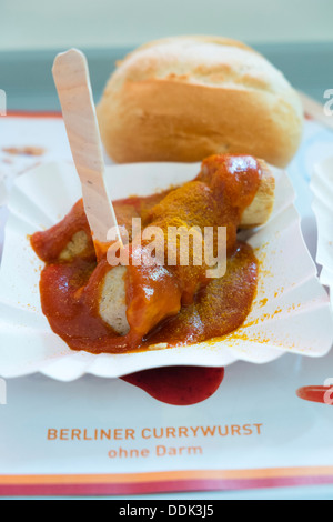 Probe-Verkostung Menü Mittagessen im Currywurst Museum in Berlin Deutschland Stockfoto