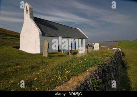 Kirche des Heiligen Kreuz am Mwnt, Strickjacke Wales Stockfoto