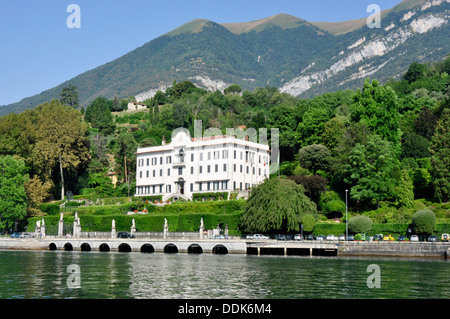 Italien - Comer See - Blick auf den See von schönen Villa Carlotta - Tremezzo - ca. 1745 - berühmt für den Botanischen Garten und museum Stockfoto