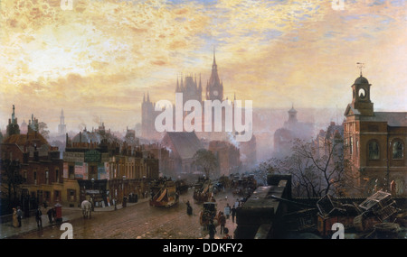 "Von der Pentonville Road Blick nach Westen: Abend", 1884. Künstler: John Scorrer O'Connor Stockfoto