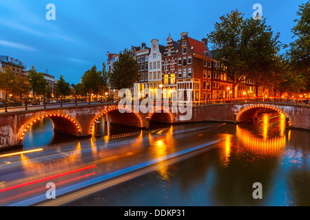 Grachten in Amsterdam Stockfoto
