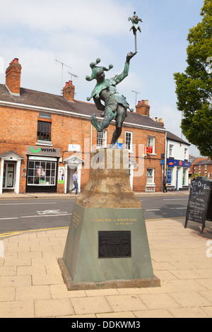 Die Jester-Statue von James Butler RA Stratford Stockfoto