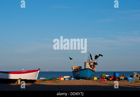 Angelboote/Fischerboote am Strand von Aldeburgh Stockfoto