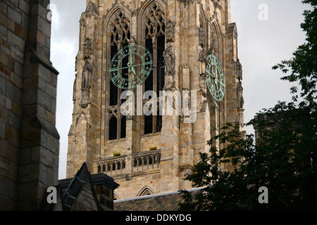 Harkness Uhrturm, Yale University. Stockfoto