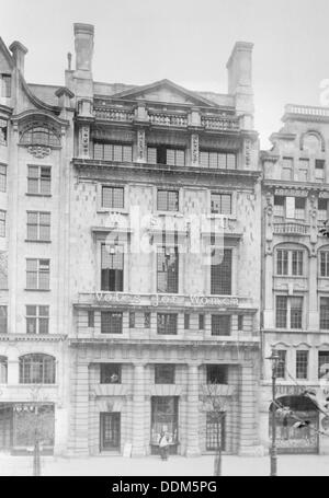 Die wspu neue Zentrale in London bei Lincoln's Inn House, Kingsway, 1912. Artist: Unbekannt Stockfoto