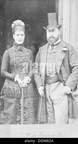 Der Prinz (später König Edward VII.) & Prinzessin von Wales 1882. Artist: Unbekannt Stockfoto