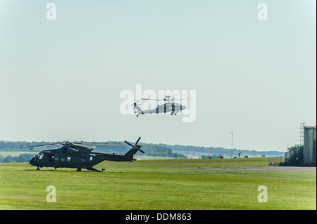 Militärhubschrauber auf Armee-Übung Stockfoto