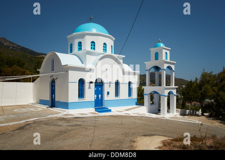 Griechisch-orthodoxe Kirche Agios Pandelemonas, Ikaria, Griechenland Stockfoto