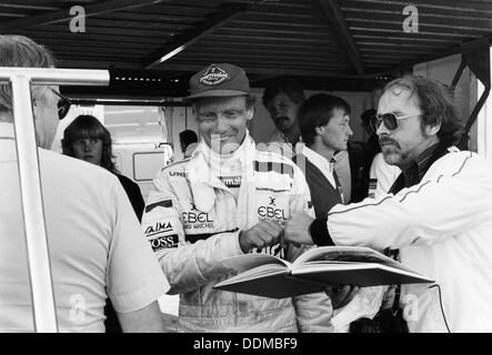 Niki Lauda, F1 Treiber für Marlboro McLaren, bei der Europäischen Grand Prix, Brands Hatch, Kent, 1983. Artist: Unbekannt Stockfoto