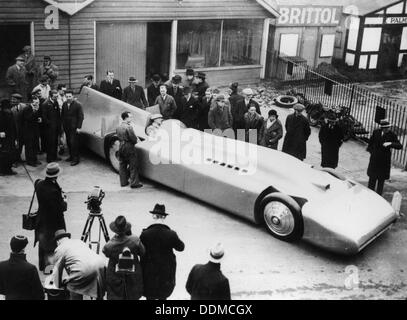 Malcolm Campbell in Bluebird, 1935 fotografiert. Schöpfer: Unbekannt. Stockfoto