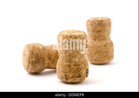 Korken isoliert auf weißem Hintergrund Stockfoto