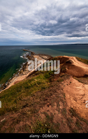 Filey Brigg an der Küste von North Yorkshire Stockfoto