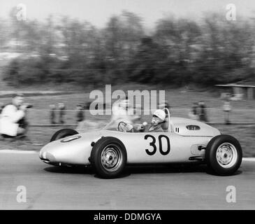 Jo Bonnier Fahren eines arbeitet Porsche Formel 1 Grand Prix, Brüssel, Belgien, 1961. Artist: Unbekannt Stockfoto