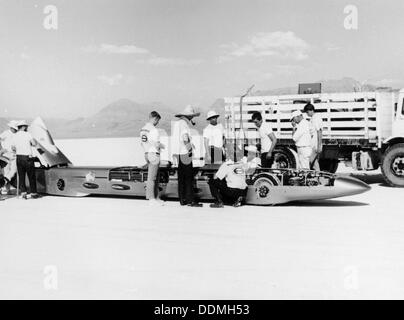 "Goldrute" Land Speed Record Auto, Bonneville Salt Flats, Utah, USA, 1965. Artist: Unbekannt Stockfoto