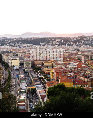 Overhead anzeigen Vieux Nice, Altstadt, Nizza, Frankreich Stockfoto