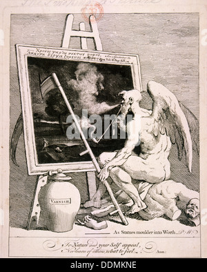 "Zeit Rauchen ein Bild", 1761. Künstler: William Hogarth Stockfoto