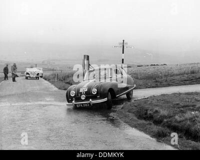 Austin A90 in der MCC-medex Rallye, 1954 konkurrieren. Artist: Unbekannt Stockfoto