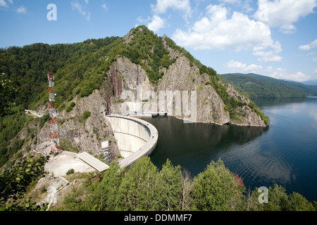 großer Damm am Transfagarasan Bergstrecke, Rumänien Stockfoto