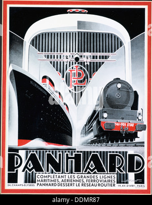 Transport Poster für Panhard, Französisch, c 1940. Artist: Unbekannt Stockfoto