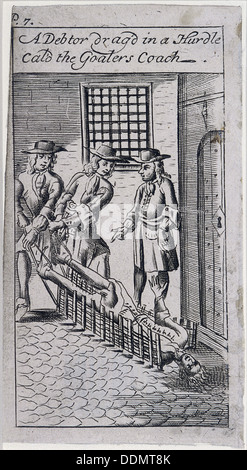 Fleet Prison, London, 1691. Künstler: Anon Stockfoto