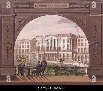 London Institution, Finsbury Circus, c1820. Künstler: Anon Stockfoto