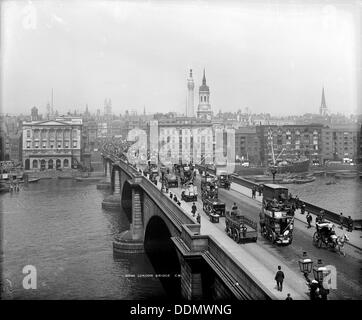 London Bridge, London, c 1900. Artist: Unbekannt Stockfoto