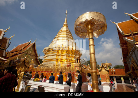 Wat Phra dieses Doi Suthep, Chiengmai, Thailand, 6. Januar 2013 Stockfoto