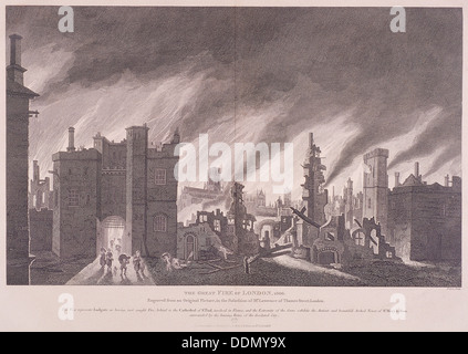 Ludgate, dem großen Brand von London, 1811. Künstler: John Stow Stockfoto