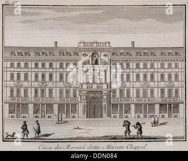 Mercers' Hall, London, 1742. Künstler: Anon Stockfoto