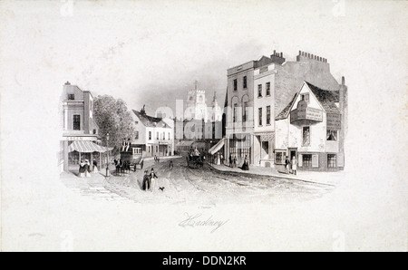 Blick auf Mare Street, Hackney, London, c1860. Künstler: Anon Stockfoto