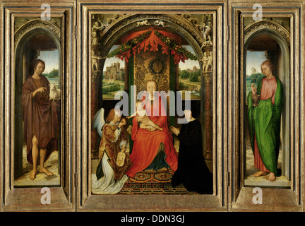 Kleines Triptychon des Hl. Johannes des Täufers, c. 1490. Künstler: Memling, Hans (1433/40-1494) Stockfoto