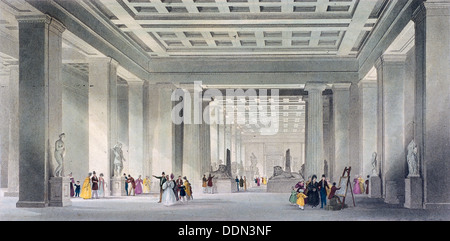 Die Grand Central und ägyptischen Saloons, British Museum, Holborn, London, c1836.  Künstler: Robert Sands Stockfoto