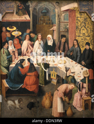 Das Hochzeitsfest in Kana, ca. 1550-1565. Künstler: Bosch, Hieronymus, (Schule) Stockfoto