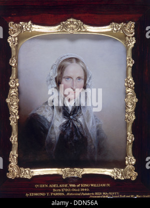Porträt der Königin Adelaide, 1859. Künstler: Edmund Thomas Parris Stockfoto