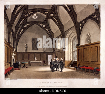 Lambeth Palace, London, 1808. Künstler: Augustus Charles Pugin Stockfoto