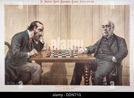 "Politischen Schach", 1887. Künstler: Tom fröhlich Stockfoto